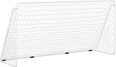 Obrázek produktu pro vidaXL Fotbalová branka se sítí bílá 366x122x182 cm ocelová