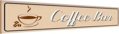 Produktbild von vianmo Holzschild 10x46 cm Coffee Bar Tasse Essen Trinken