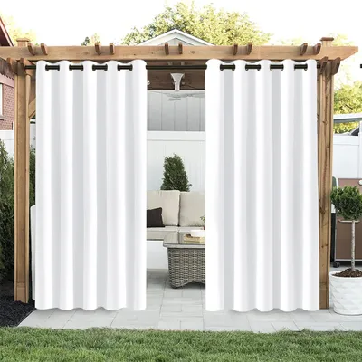Immagine prodotto di Tenda da esterno protezione solare resistente alle intemperie tende oscuranti impermeabili con occhielli per terrazza balcone cortile, 180x243cm, bianco