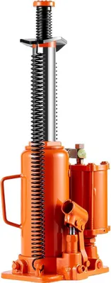 Produktbild von Luft-Hydraulik-Flaschenheber, maximale Tragkraft 12 Tonnen, Hubbereich 265–505 mm, pneumatischer/manueller Hochleistungs-Flaschenheber mit Handpumpe für SUV, Pickup, Lkw und Pkw-Reparaturen, orange