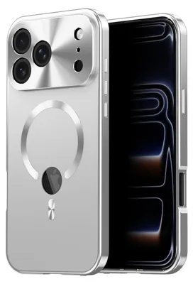 Obrázok produktu pre Pre Apple iPhone 17 Pro Max Magnetic Full Cover MagSafe Puzdro na mobilný telefón s kovovým rámom Silver
