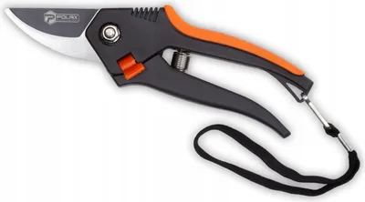 Zdjęcie produktu dla Sekator ogrodowy 200mm uchwyt dwukomponentowy i ostrze prowadzące Polax nożyce ręczne do gałęzi i pędów, stal hartowana 55HRC z powłoką teflonową