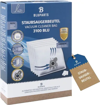 Produktbild von easyPART wie 10090407 Miele Filterbeutel wie 9917710 Typ FJM für Bodenstaubsauger 5Stk + Vorfilter