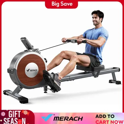 Image de Vélo d'aviron - Machine d'aviron - Appareil d'aviron - Appareil de fitness - Vélo d'appartement - Résistance magnétique, 16 niveaux
