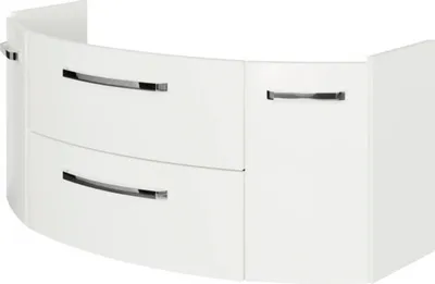 Obrázok produktu pre Kúpeľňová skrinka pod umývadlo Jungborn VENTITRE biela vysokolesklá 116,3 x 49,2 x 46 cm