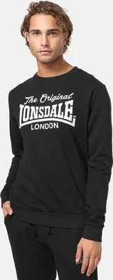 Produktbild von Herren Rundhals Sweatshirt normale Passform BURGHEAD Black/White S Lonsdale