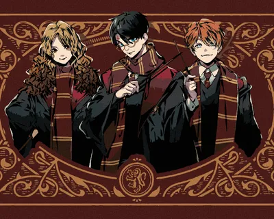 Obrázek produktu pro Zuty - Malování podle čísel - HARRY POTTER, RON A HERMIONA V NEBELVÍRSKÉM HÁBITU, 40x50 cm, vypnuté plátno na rám