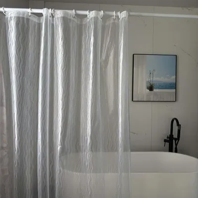 Productafbeelding van INF 3D watergolf douchegordijn 180x180 cm, PEVA - badkamer, 1 stuk