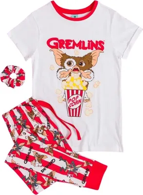 Image de Gremlins - "Movie Night" pyjama pour femme TT788 (L) (Rouge/Blanc)