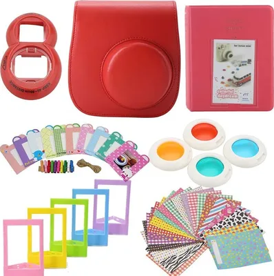 Immagine prodotto di Set di accessori per Fujifilm Instax Mini 8/9 - Rosso