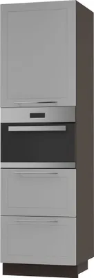 Produktbild von Backofenschrank KVANTUM Teilauszug 60cm Korpus- & Frontfarbe wählbar (Q-D14/RU/2M/356),dust grey matt,lava