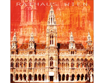 Produktbild von Glasbild Wien Rathaus 20x20 cm
