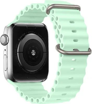 Produktbild von Silikon Armband Hülle Silikonschlaufe kompatibel mit Ihrer Watch 42/44/45/49 Türkis