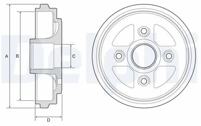 Zdjęcie produktu dla Bęben hamulcowy DELPHI BF602