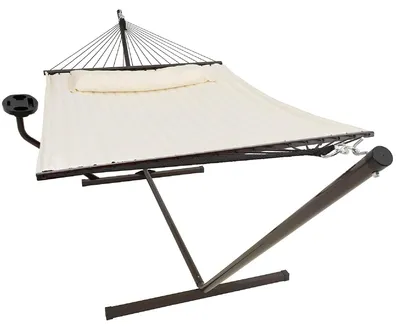 Productafbeelding van Hangingmat met frame en tafel, geschikt voor een gewicht tot 200 kg