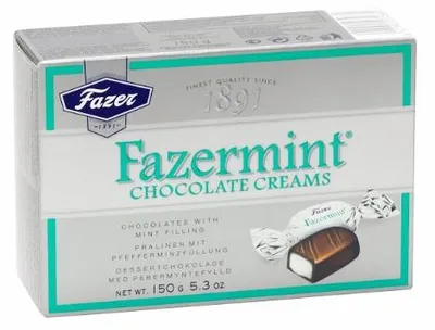Produktbild von Fazermint Chocolate Creams Minzgefüllte Schokolade 150g 4er Pack
