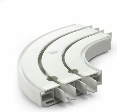 Produktbild von SN Deco - Innenbogen für Vorhangschiene SH 2, Weiss, 2-Lauf