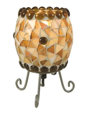 Zdjęcie produktu dla Näve Leuchten MOSAIK lampa stołowa z E14 MOSAIK lampa stołowa z E14 - mozaikowa lampa stołowa, lampa stołowa wykonana z metalu i szkła w kolorze czerwonym, wysokość 17 cm, Ø 11 cm, gniazdo E14 - wyłącznik sznurkowy