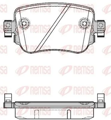 Produktbild von REMSA Bremsbeläge Satz Hinten Bremsklötze für SKODA Octavia III Combi (5E5) 1549.08