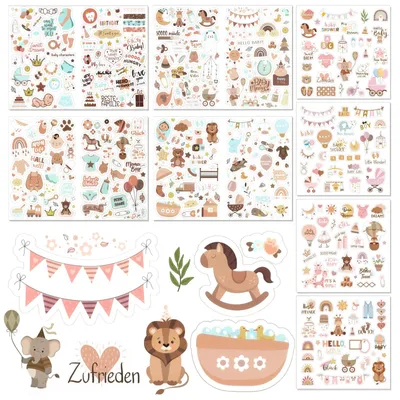 Productafbeelding van Sticker Set voor Babyalbum - 316 Zelfklevende Stickers voor Scrapbooking
