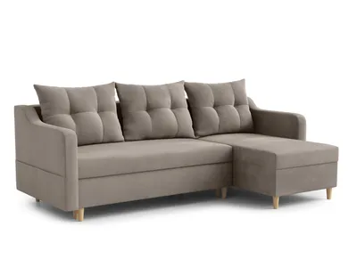 Produktbild von AX LIVING Eckcouch mit Bettfunktion Balerno 224 cm – Elegantes Design in Braun