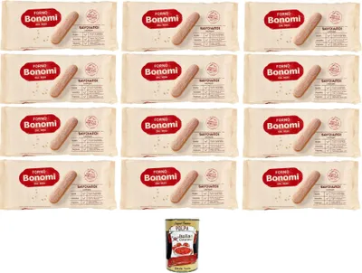 Produktbild von Forno Bonomi- Savoiardi Classici Klassische Löffelbiskuits 12x 200gr + Italian Gourmet polpa 400g