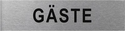 Obrázek produktu pro Hliníková cedule na dveře "Gäste" 160x40mm