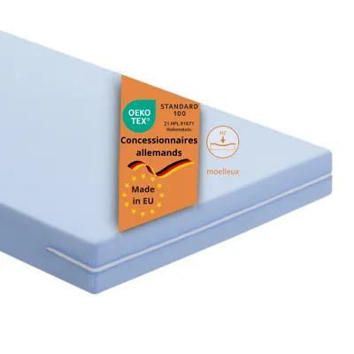 Image de Matelas en mousse à mémoire de forme ergonomique, 90 x 200 cm, H2, 11 cm, matelas double face, sleepling Basic 20
