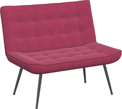 Productafbeelding van Bankje 110x74x84 cm fluweel wijnrood