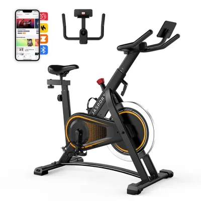 Produktbild von JASPORT A3 Leises Heimtrainer Fahrrad,  LED-Monitor, Bluetooth & App, verstellbarer Sitz & Widerstand, Tablet-Halter, bis 120 kg, Fitnessbike Zuhause