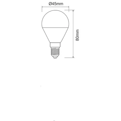 Immagine prodotto di Lampadina a led a bulbo piccolo 5W E14 3000K