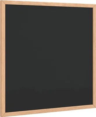 Image de Tableau noir avec cadre bois de pin massif noir 40x40 cm