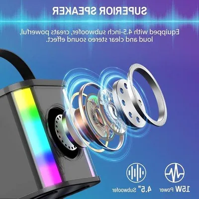 Image de Kit de karaoké pour enfants, 2 microphones, éclairage LED, USB, AUX, Noël