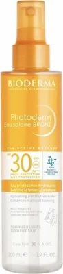 Zdjęcie produktu dla Bioderma - Photoderm Eau Solaire Bronz SPF30 - Wodoodporny nawilajcy spray przeciwsoneczny 200ml
