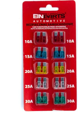 Produktbild von Satz mit 10 Standard-Kfz-Flachsicherungen 10A30A