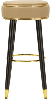 Produktbild von Mauro Ferretti Barhocker London Braun Gold 38x74 cm