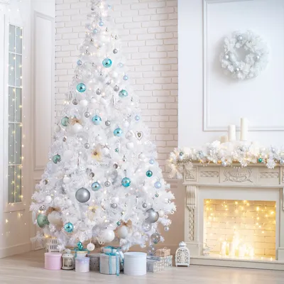 Produktbild von Salcar 210 cm Künstlich Weihnachtsbaum mit Klappsystem und Metallständer, Ø ca. 115 cm mit 1025 Spitzen, Weiß
