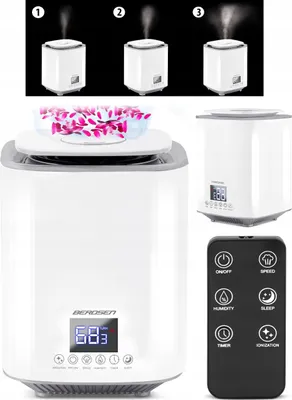 Zdjęcie produktu dla Nawilżacz Powietrza Berdsen Bd-502 2,6 L Z Jonizacją, Aromaterapią I Funkcją Timera