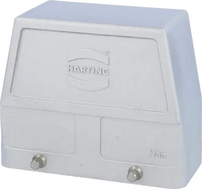 Immagine prodotto di HARTING Han 16B EMC contenitore a vaschetta alto senza uscita cavo, per 2 staffe (nella parte inferiore) Grado di protezione IP65 - 1 pezzo