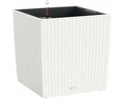 Obrázek produktu pro Lechuza Samozavlažovací květináč Cube Cottage 40 cm, bílá