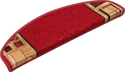 Produktbild von vidaXL Treppenmatten Selbstklebend 15 Stk. Rot 65x21x4 cm