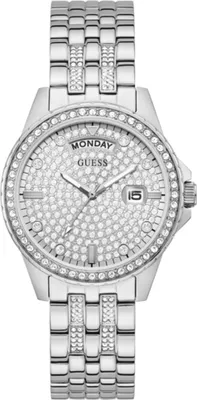 Produktbild von Guess GW0254L1 Damen-Armbanduhr, Edelstahl-Gehäuse, Metall-Armband