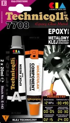 Produktbild von TECHNICQLL Epoxy Kleber E-143 -60/ +90 °C Epoxidharz 40ml