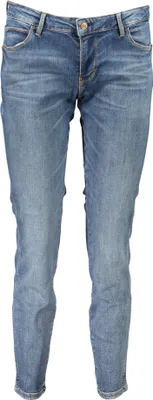 Zdjęcie produktu dla Ekologiczne jeansy damskie: niebieskie jeansy skinny z efektem vintage