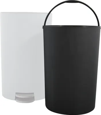 Produktbild von MSV kleiner Treteimer fur Bad/Toilette - weis - 3L - 15 x 27 cm