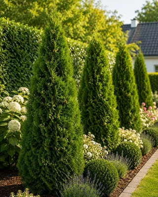 Produktbild von Thuja Smaragd 60–80 cm im P9 Topf | Lebensbaum Smaragd | Immergrüne Heckenpflanze | Thuja occidentalis | Sichtschutz