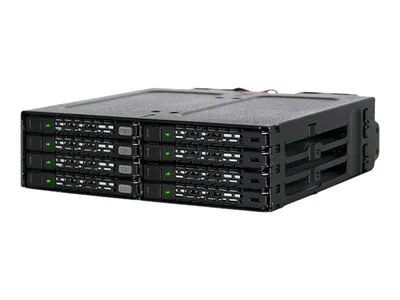 Zdjęcie produktu dla Icy Dock MB998IP-B, Czarny, Metal, 5,7 mm, 2 went., 4 cm, 6 Gbit/s