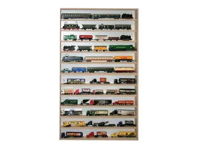 Produktbild von V-91A Vitrine Sammlervitrine Holz / 70 cm x 115 cm x 8,5 cm Fächer 12