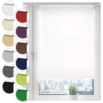 Produktbild von Verdunkelungsrollo ohne Bohren, 90 x 210 cm, weiß