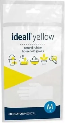 Produktbild von Latex-Haushaltshandschuhe / Gelb / Größe: 8 - M / Ideall Yellow
